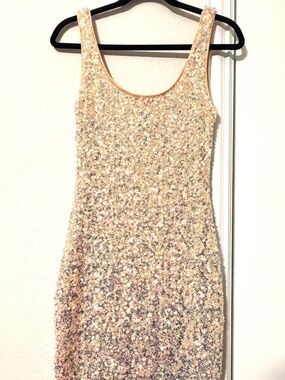 Sequin cocktail dress S adjustable mini party formal night out